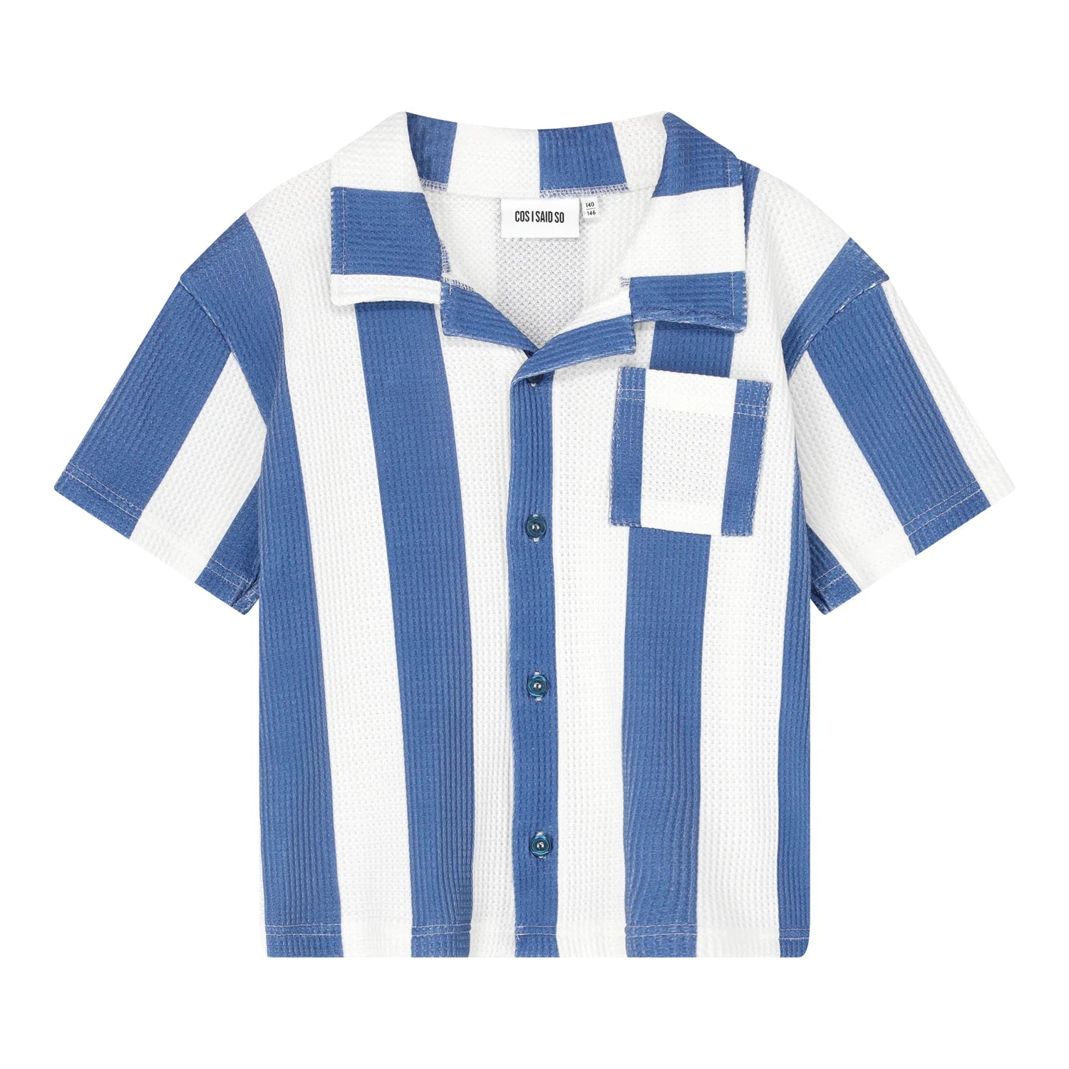 BOLD STRIPE PIQUE SHIRT & SHORT ( SET )