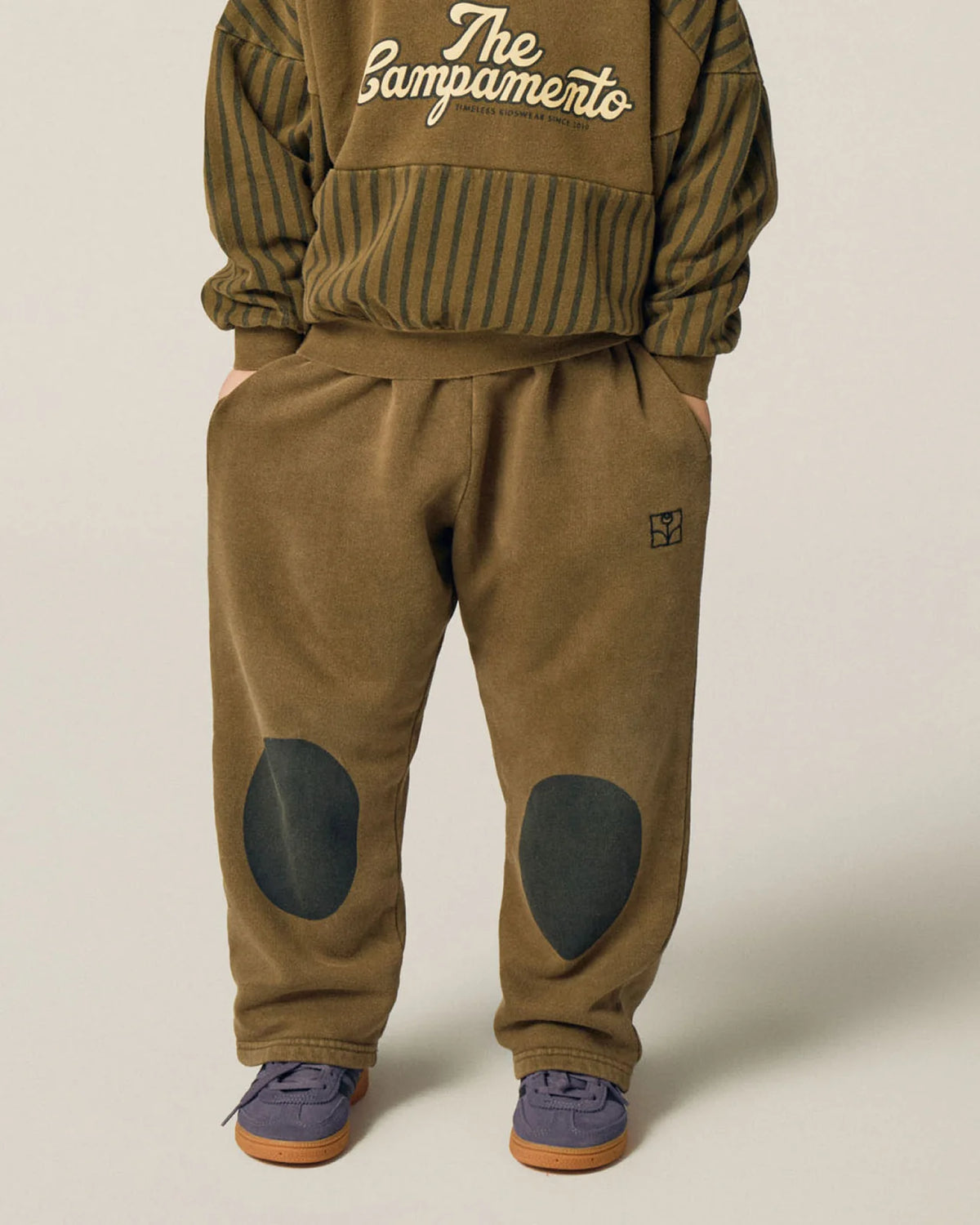 Grey Patches Jogging Trousers