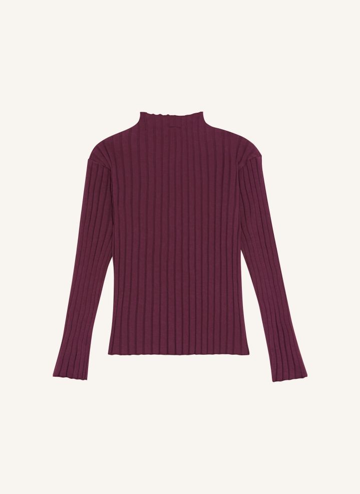 Burgundy Rib T-Shirt