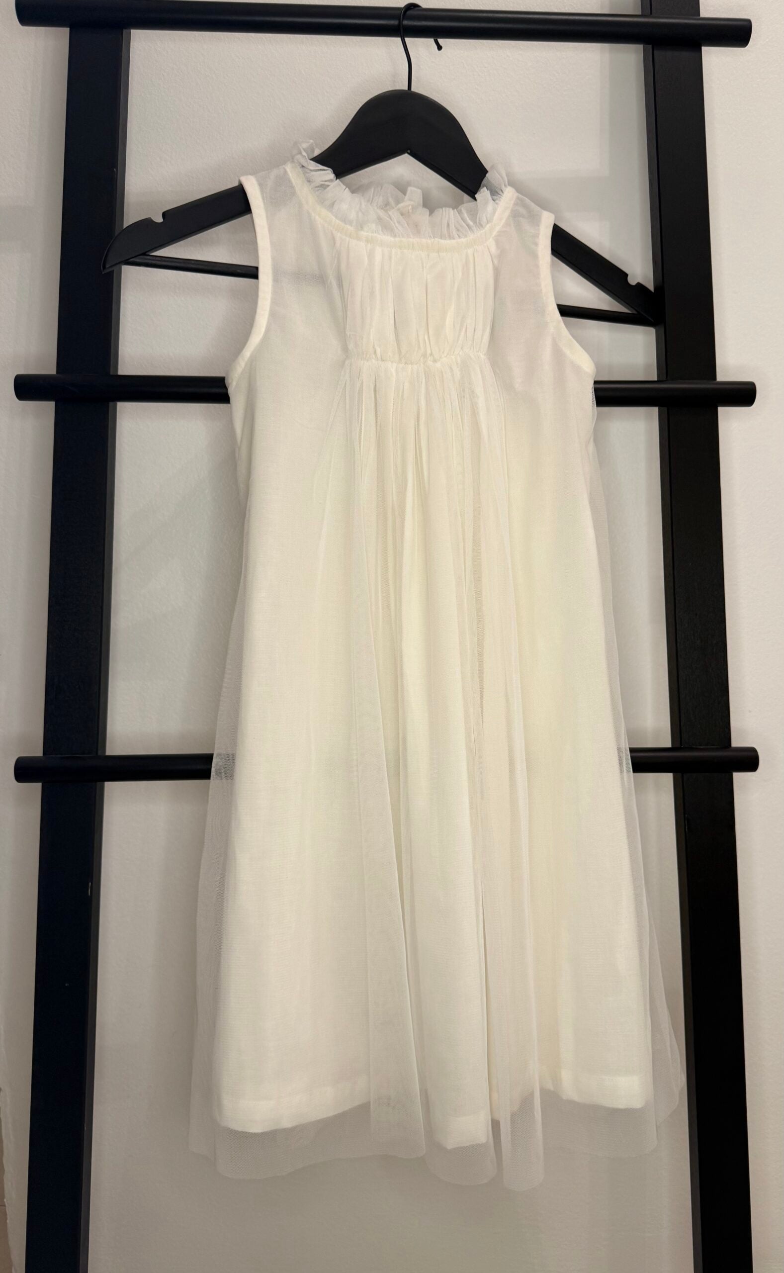 Elegant Lav Nylon Net Tulle Dress with Ruffle Kids and Infant