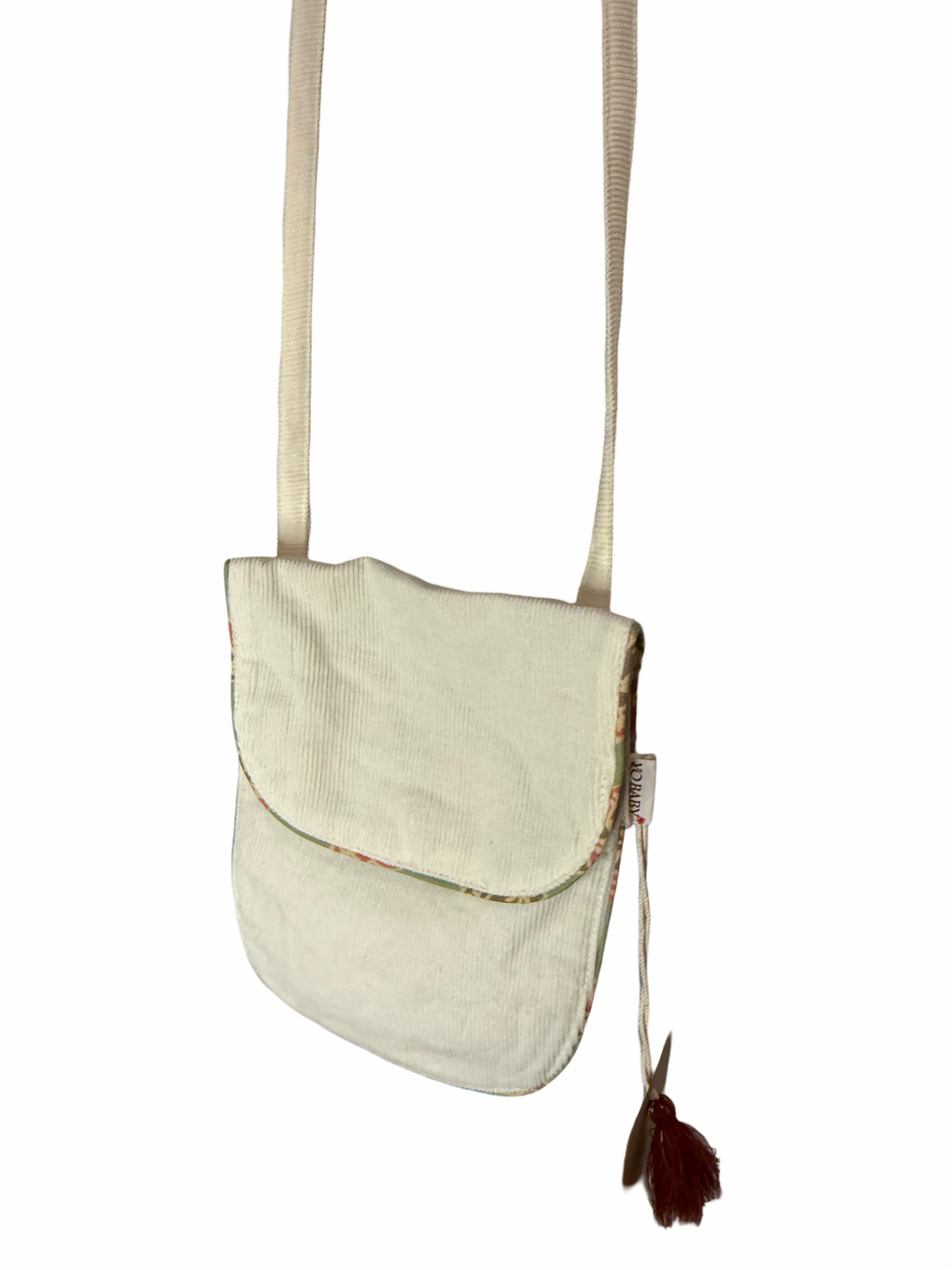 Off White Conduroy Solida Color Baby Purse