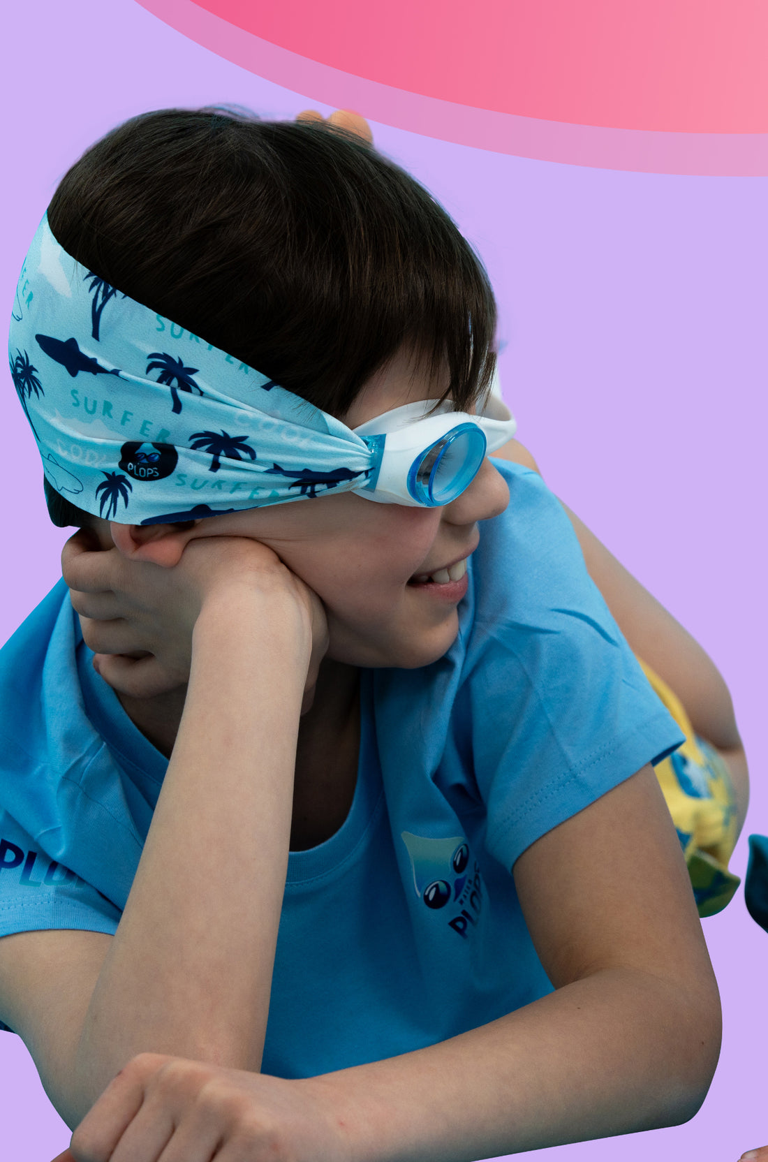 Kids goggles White+Unirose Clair (2-8) years