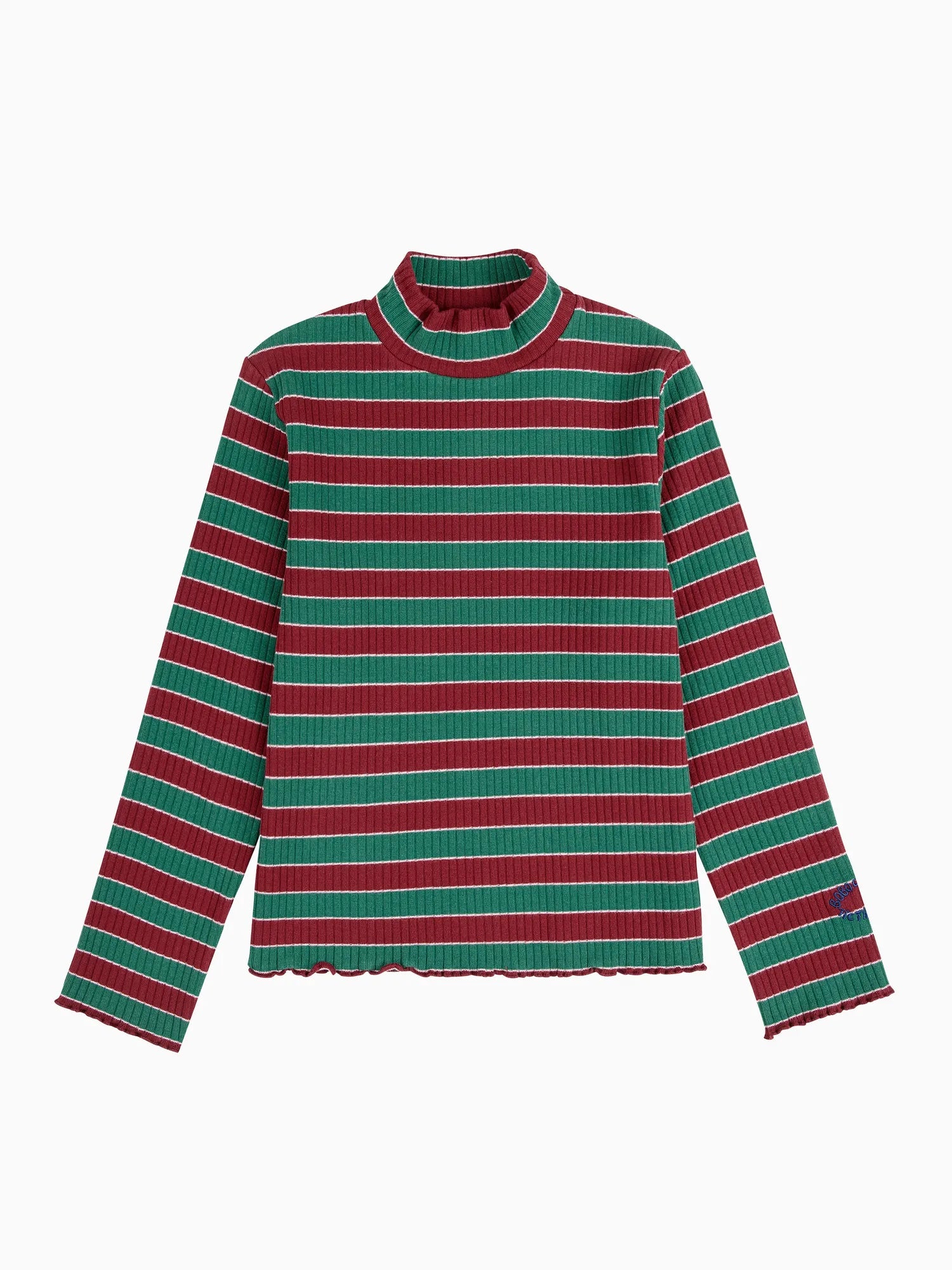 Multicolor Stripes turtle neck T‑shirt