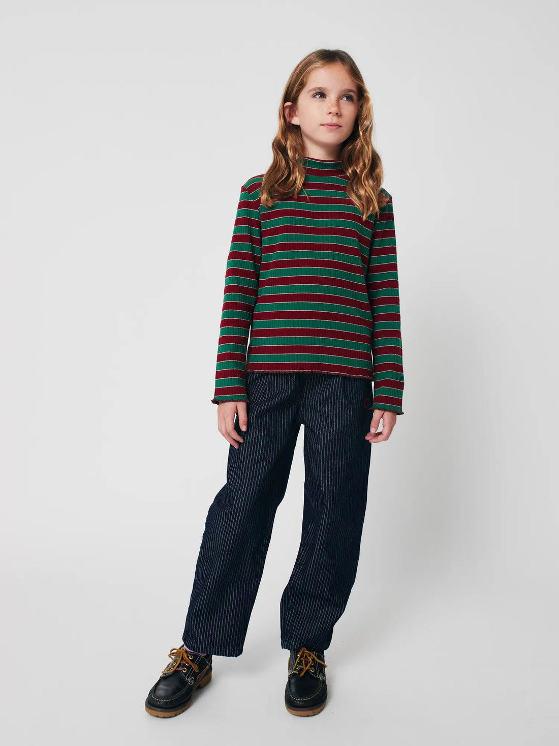 Multicolor Stripes turtle neck T‑shirt