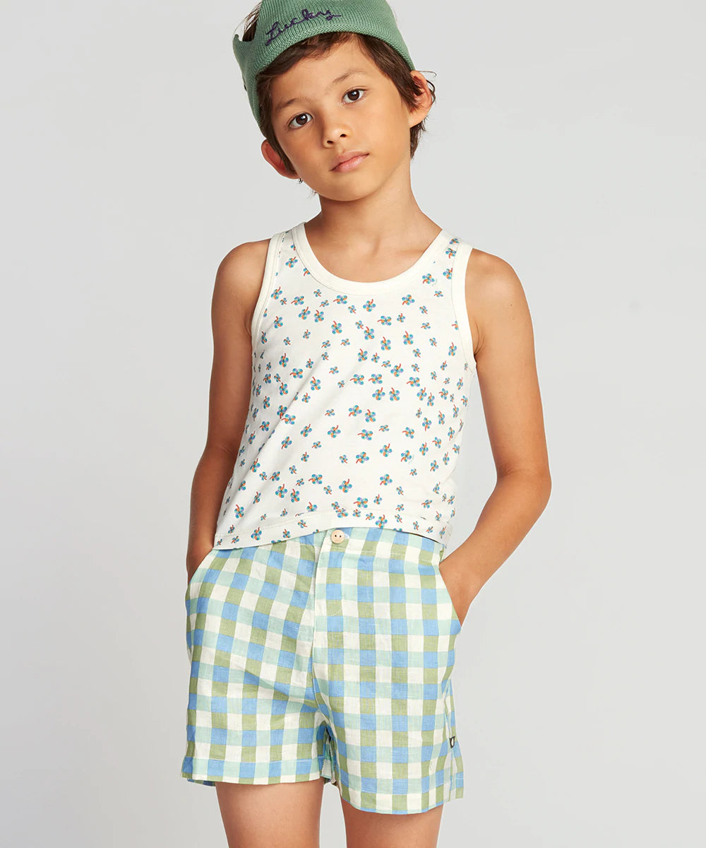 Gingham Linen Shorts