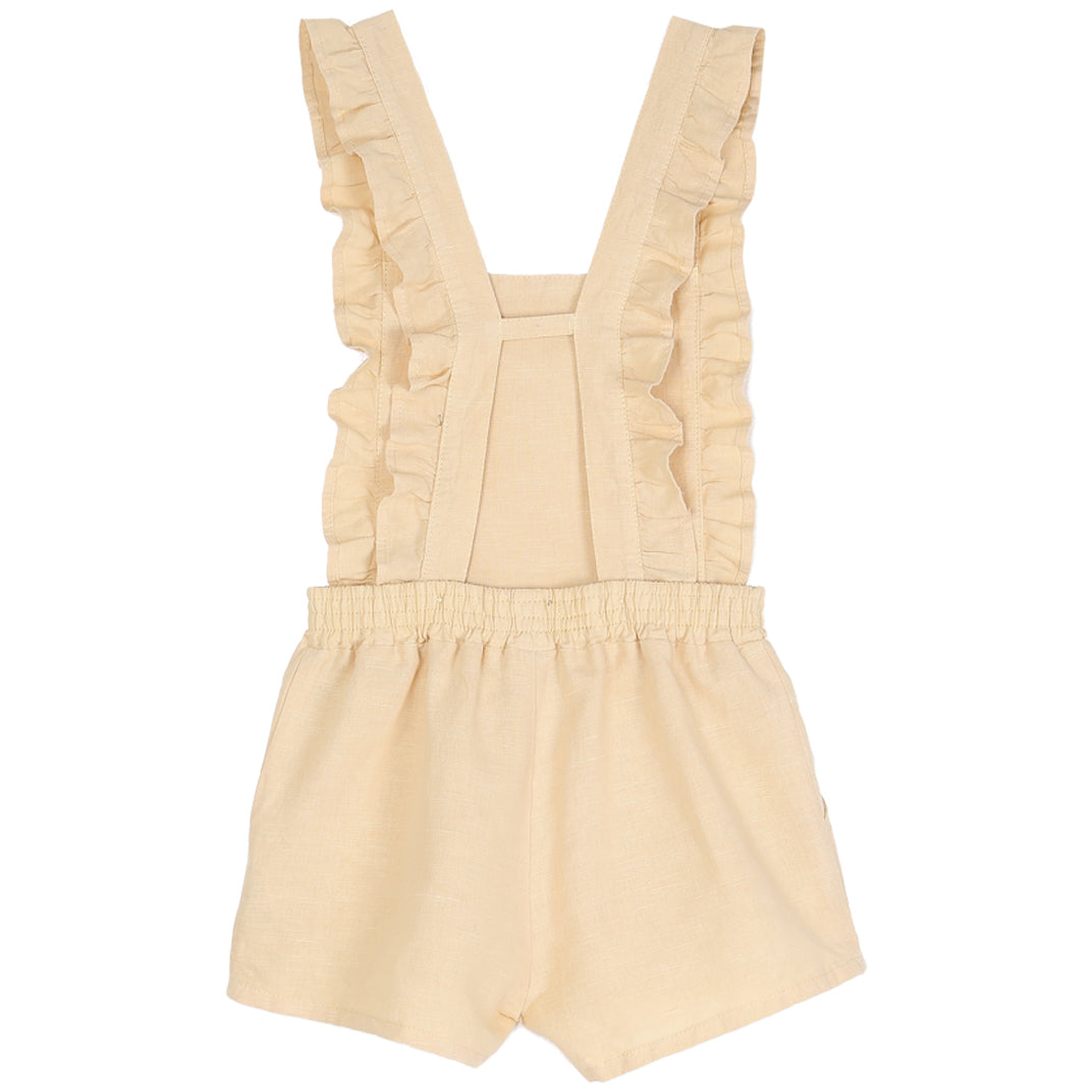 Vanilla Ruffle Dungaree