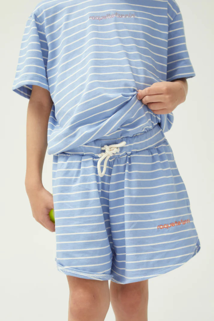 Striped Summer Runner Short - Grapemist