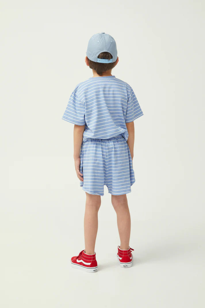 Striped Summer Runner Short - Grapemist