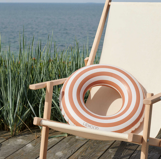 Baloo Swim Ring - Stripe | Tuscany Rose | Creme de la creme