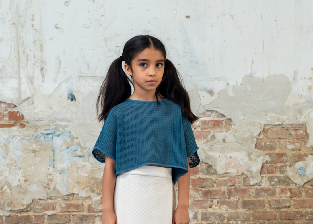 Mesh Crop Top - Blue