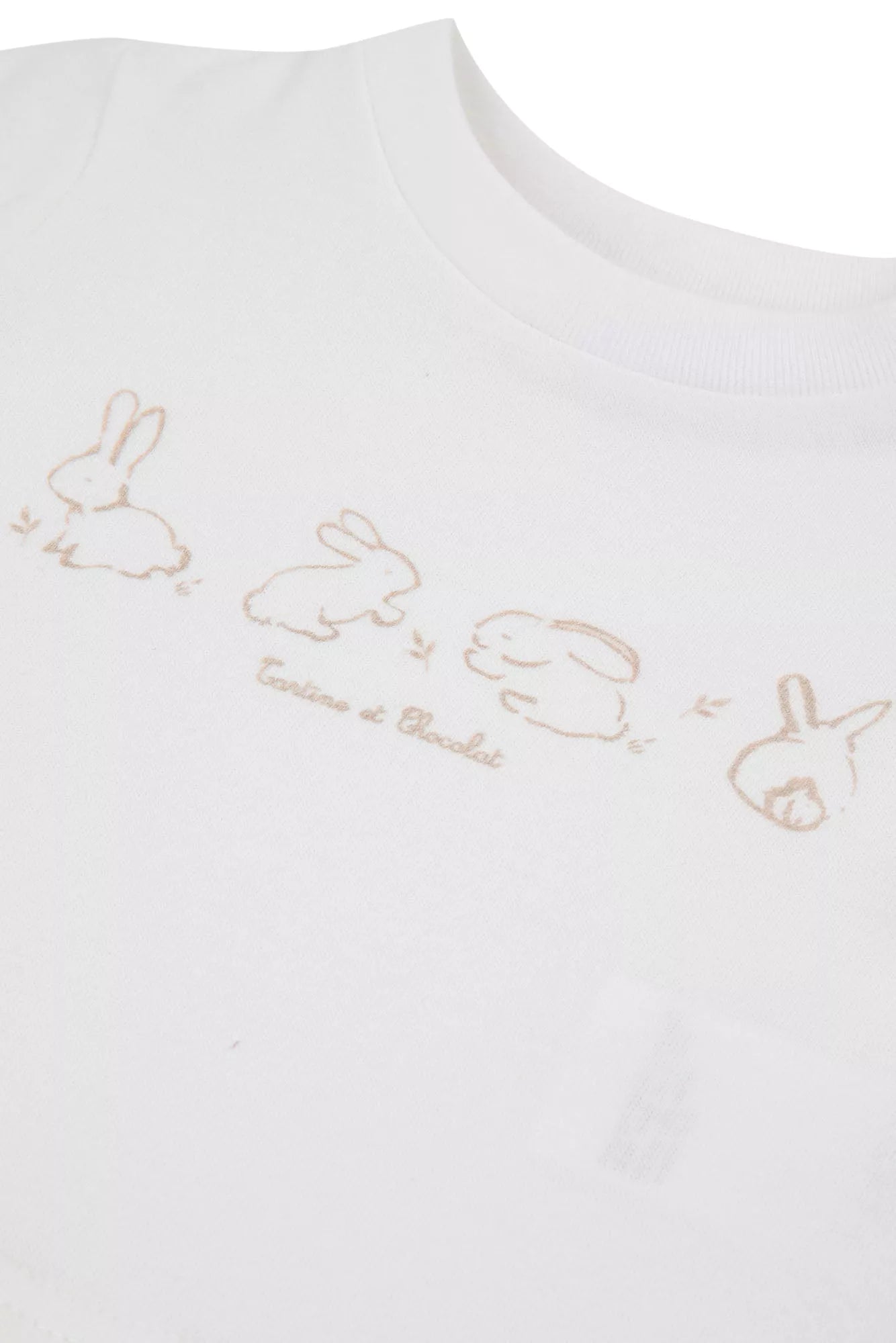 Beige Bunny Tee & Pant Set