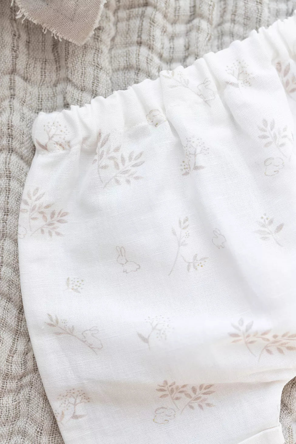 Beige Bunny Tee & Pant Set