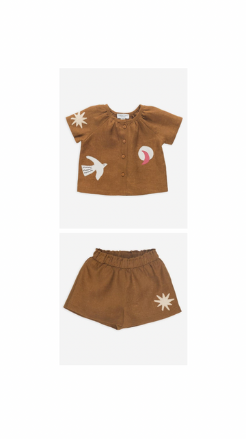 Baby Bermuda and Linen Shirt Hazel Set
