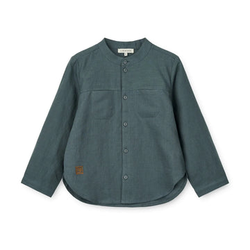 Flynn Linen Shirt - Whale Blue
