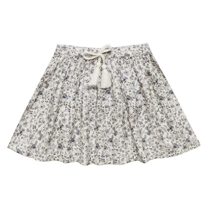 Blue Floral Mini Skirt