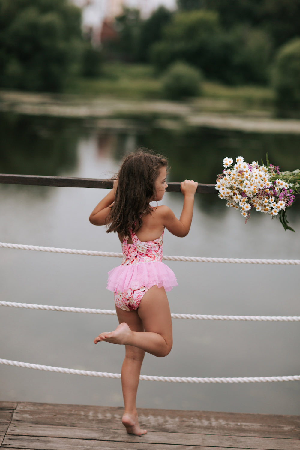 Isella Tutu Swimsuit - Roses Bouquet