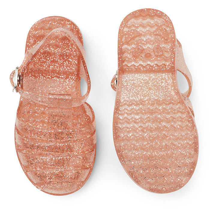 Bre Beach Sandals - Glitter Peach