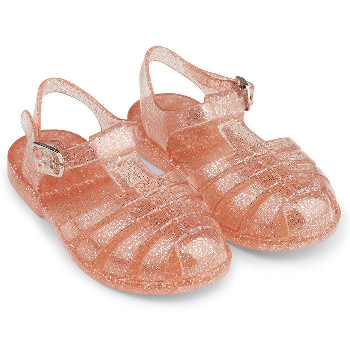 Bre Beach Sandals - Glitter Peach