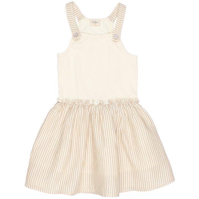 Rib Combi Dress - Sand