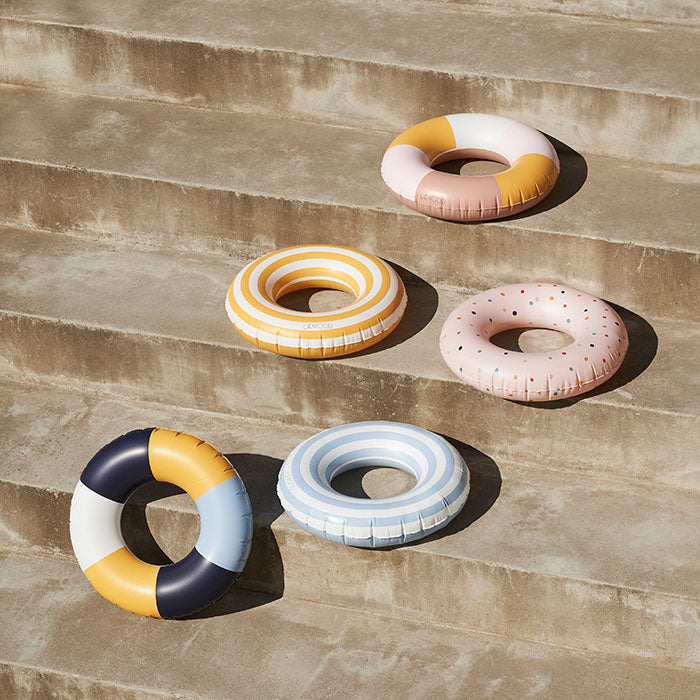 Baloo Swim Ring - Stripes | Mustard | Creme de la creme