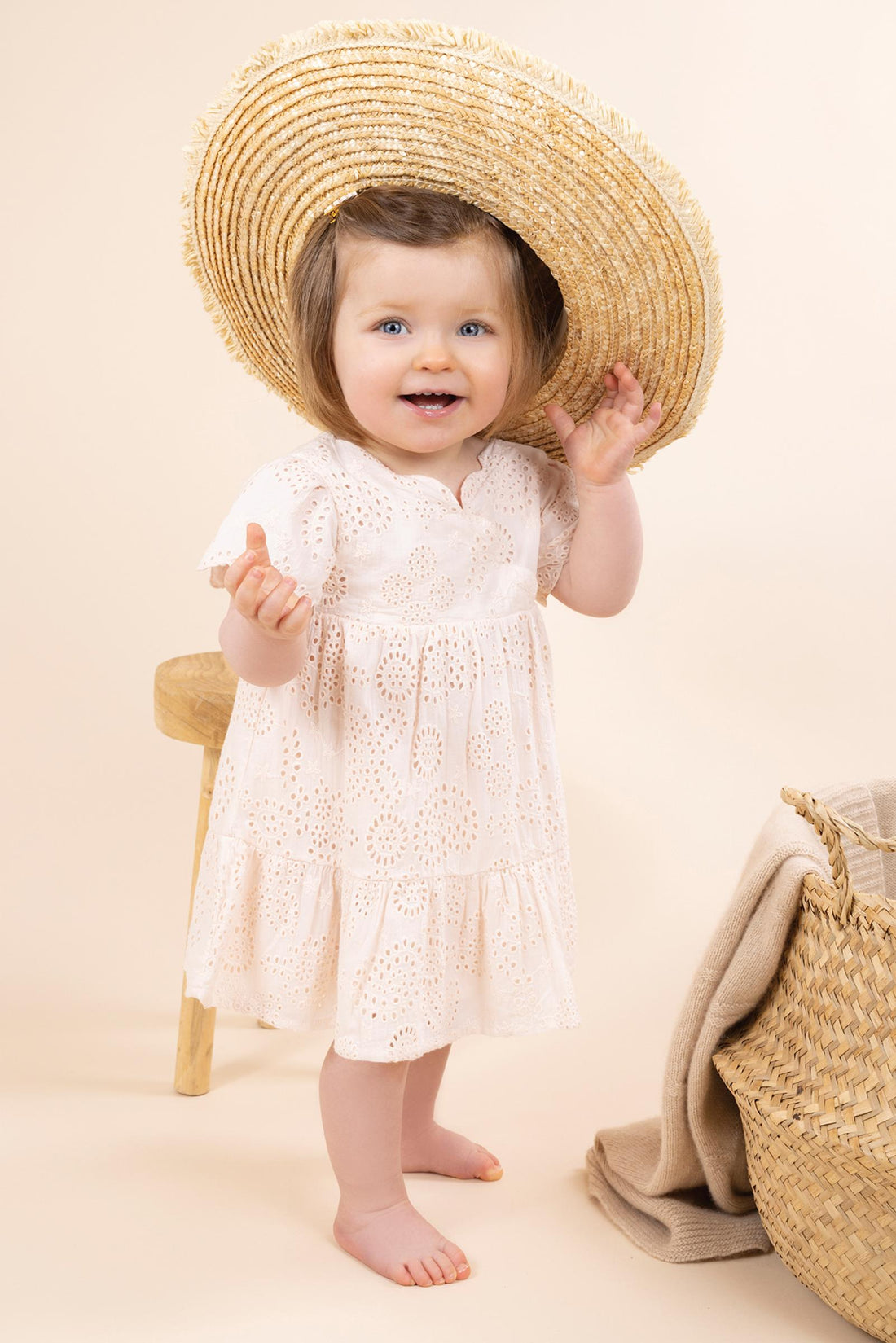 Rose Pale Eyelit Dress