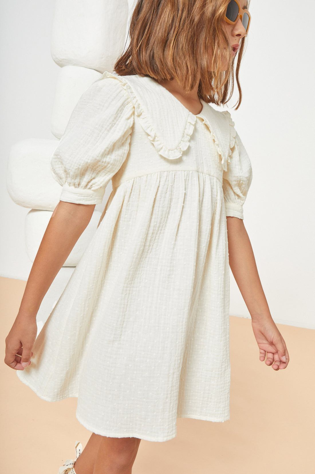 Capuccine Plumeti Dress