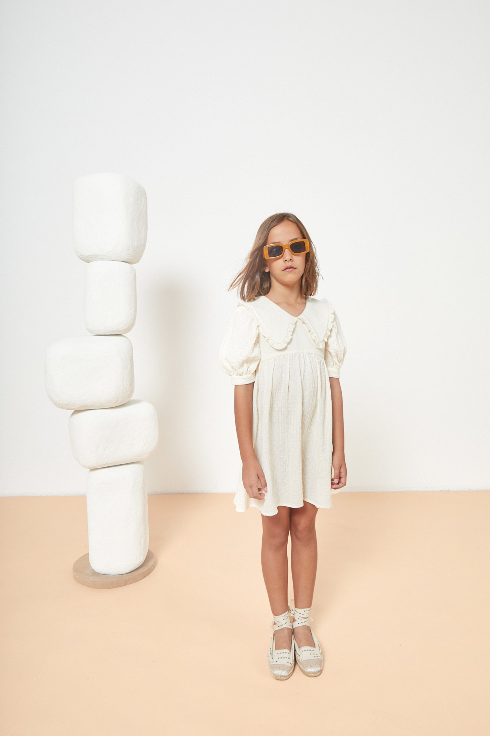 Capuccine Plumeti Dress