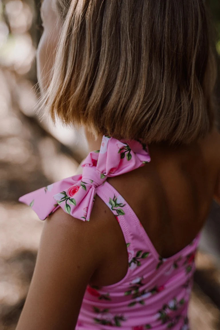 Martina One Shoulder - Pink Roses