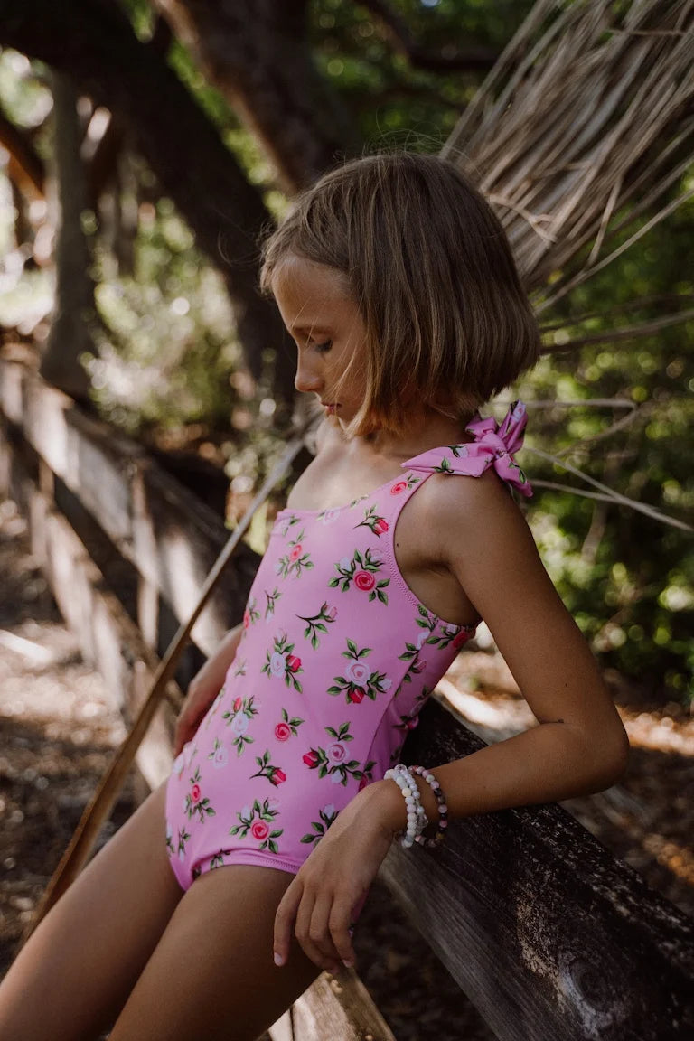 Martina One Shoulder - Pink Roses