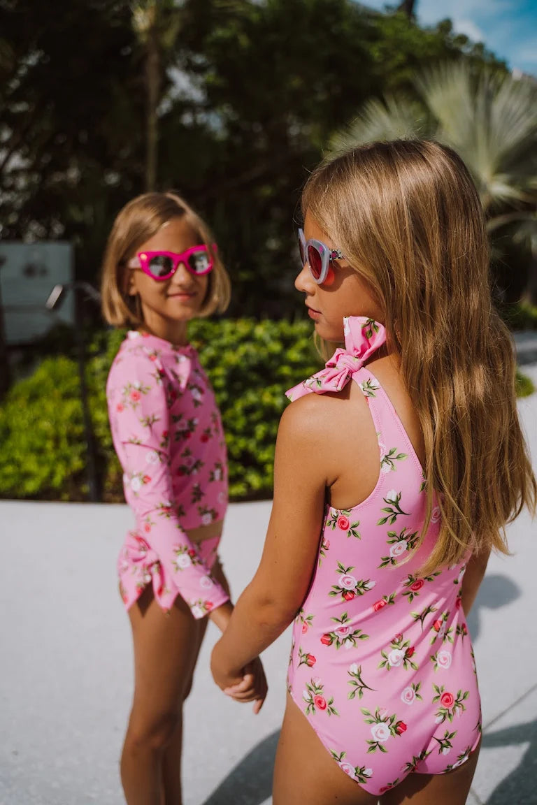 Martina One Shoulder - Pink Roses