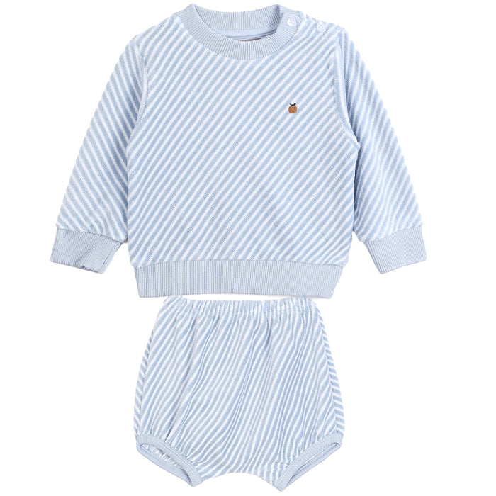 Striped Terry Summer Sweater Set