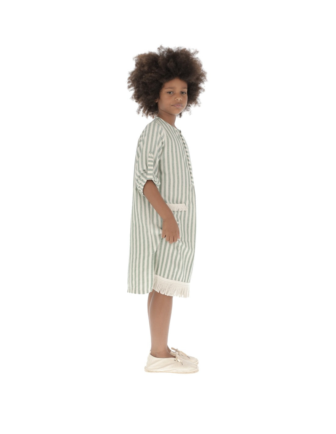 Kurta Dress Green Stripes